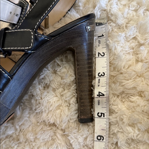COACH Stefanie Buckle Gladiator HEEL PUMP Black Light Use Size 7 B - Picture 9 of 16